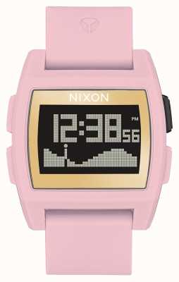 Nixon Basistij | zacht roze / goud / lh | digitaal | roze siliconen band A1104-2773-00