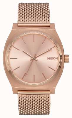 Nixon Tijdteller milanese | allemaal rose goud | roségouden ip-gaas | rosé gouden wijzerplaat A1187-897-00
