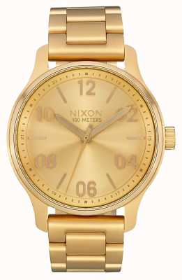 Nixon Patrouille | alle goud | gouden ip stalen armband | gouden wijzerplaat A1242-502-00