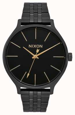 Nixon Kliek | helemaal zwart | zwarte ip stalen armband | zwarte wijzerplaat A1249-001-00