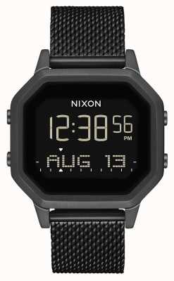 Nixon Sirene Milanese | helemaal zwart | digitaal | zwart ip stalen gaas | A1272-001-00