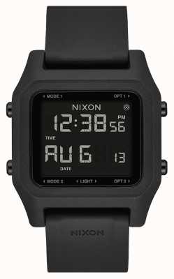 Nixon Nietje | zwart | digitaal | zwarte siliconen band A1309-000-00