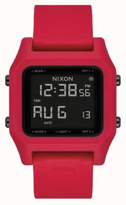 Nixon Nietje | rood | digitaal | rode siliconen band A1309-200-00