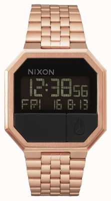 Nixon Herhaal | alle roségoud | digitaal | roségouden ip stalen armband A158-897-00