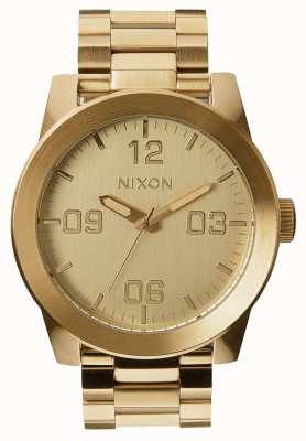 Nixon Korporaal ss | alle goud | gouden ip stalen armband | gouden wijzerplaat A346-502-00
