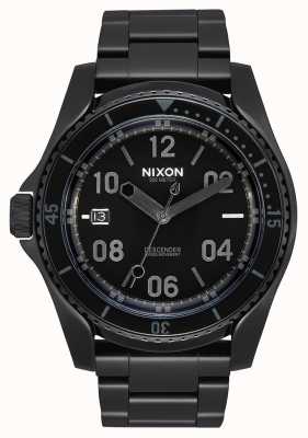 Nixon Descender | helemaal zwart / zwart | zwarte ip stalen armband | zwarte wijzerplaat A959-1147-00