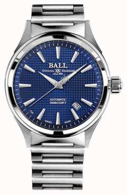 Ball Watch Company Brandweerman overwinning | stalen armband | clous de paris blauw NM2098C-S5J-BE