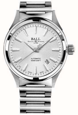 Ball Watch Company Overwinning brandweerman | stalen armband | zilveren sunburst wijzerplaat NM2098C-S6J-SL