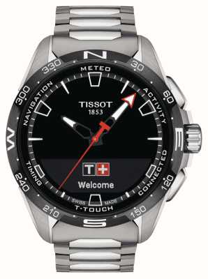 Tissot T-Touch Connect solar titanium (47,5 mm) zwarte wijzerplaat / titanium armband T1214204405100
