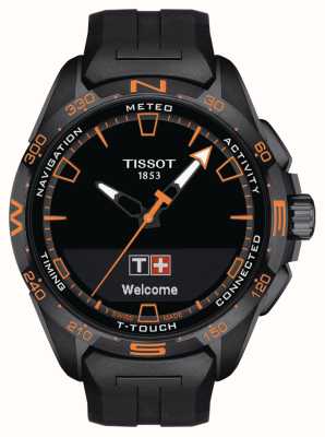 Tissot T-Touch Connect solar pvd titanium (47,5 mm) zwarte wijzerplaat / zwarte synthetische band T1214204705104