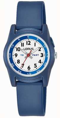 Lorus kindertijdleraar met blauw horloge met siliconen band R2355NX9