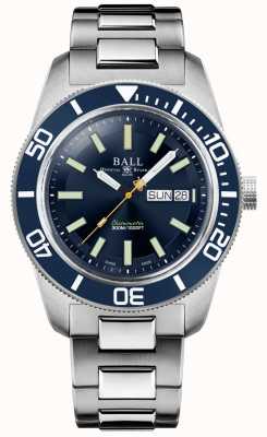 Ball Watch Company Ingenieur meester II | skindiver erfgoed | blauwe wijzerplaat | roestvrij stalen armband DM3308A-S1C-BE