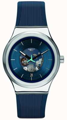 Swatch Blauw automatisch onscherp herenhorloge YIS430