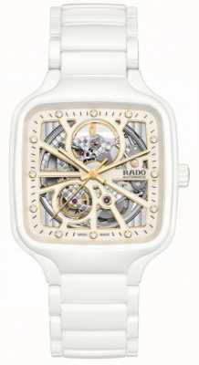 RADO Echt vierkant keramisch horloge met open hart R27073702