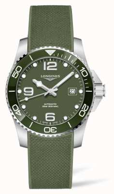 LONGINES Hydroconquest automatisch horloge met groene rubberen band L37813069