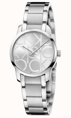 Calvin Klein Stad | roestvrijstalen armband voor dames | zilveren wijzerplaat K2G23142