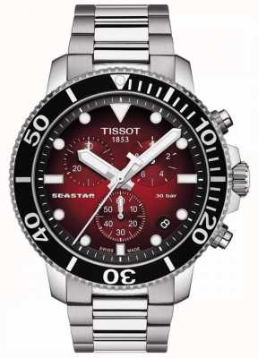 Tissot Seastar 1000 | chronograaf | rode wijzerplaat | roestvrij staal T1204171142100