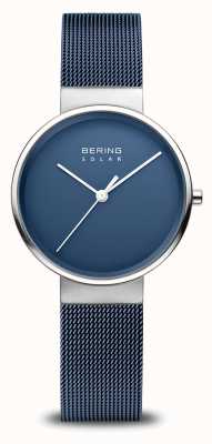 Bering Marineblauw zonnehorloge voor dames 14331-307