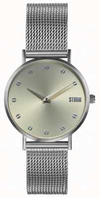 STORM Neoxa mesh zilver goud | zilveren mesh armband 47492/S