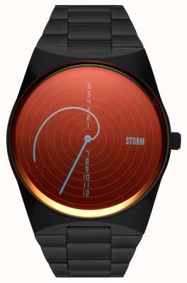 STORM Fibon-x leisteen rood | armband van leisteen zwart staal 47444/SL/R