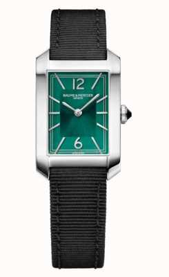 Baume & Mercier Hampton horloge met zwarte canvas band M0A10630