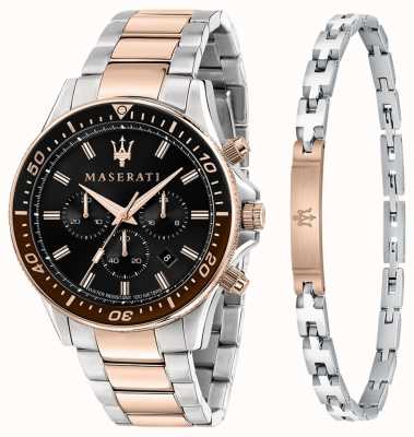 Maserati Sfida heren cadeauset armband en horloge R8873640010