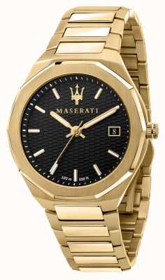 Maserati Herenstijl 3h data verguld horloge R8853142004