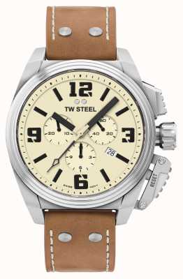 TW Steel Kantine chronograaf crème wijzerplaat TW1010