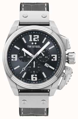 TW Steel Canteen grijs horloge met leren band TW1013