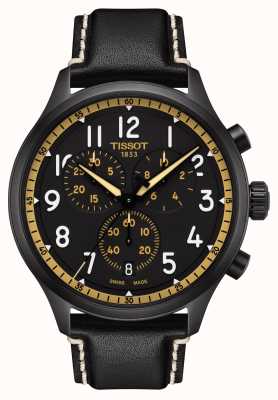 Tissot Chrono xl vintage zwart/goud horloge T1166173605202