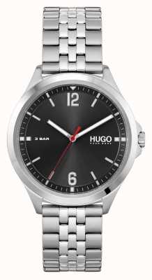HUGO #pakbedrijf | zwarte wijzerplaat | roestvrijstalen armband 1530216