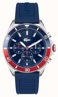 Lacoste Tiebreaker blauw siliconen horloge 2011154