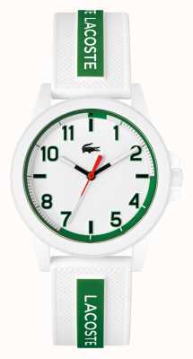 Lacoste Rider wit en groen horloge met siliconen band 2020140