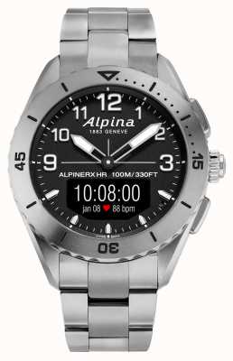 Alpina Alpinerx levend verbonden smartwatch (45 mm) titanium / zwart & titanium AL-284LBBW5TAQ1B