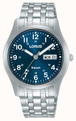 Lorus Klassiek 38 mm quartz horloge blauwe wijzerplaat RXN77DX9
