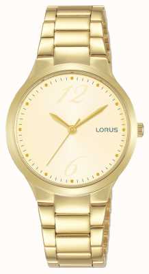 Lorus Dames champagne wijzerplaat goud pvd vergulde armband RG208UX9