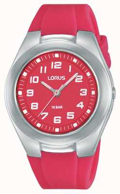 Lorus Roze siliconen band en wijzerplaat voor kinderen RRX81GX9