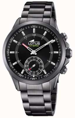 Lotus Hybride verbonden smartwatch | zwarte wijzerplaat | zwarte roestvrijstalen armband L18807/2