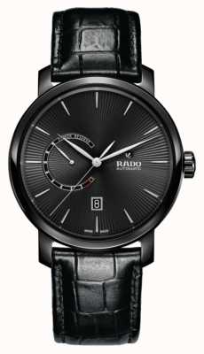 RADO Diamaster automatisch gangreserve zwart monochroom horloge R14137156