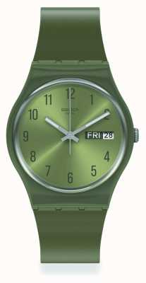 Swatch Parelgroen horloge met siliconen band GG712
