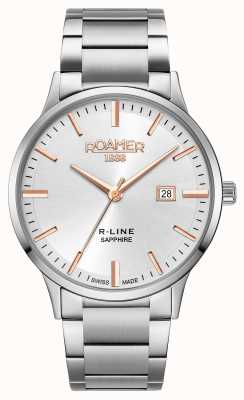 Roamer R-line klassieke zilveren wijzerplaat stalen armband 718833 41 15 70