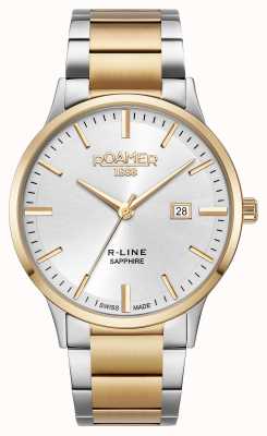 Roamer R-line klassieke zilveren wijzerplaat gouden tweekleurige armband 718833 48 15 70