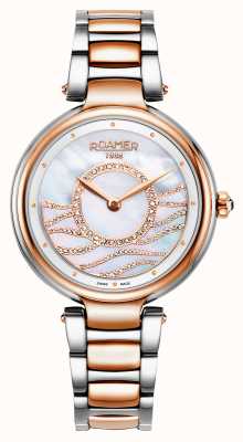 Roamer Lady zeemeermin rosé gouden tweekleurige armband 600857 49 15 50