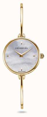 Herbelin Fil dames moeder van peal gouden pvd armband horloge 17206/BP19