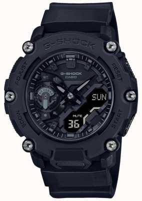 Casio G-shock zwart monochroom horloge met koolstofkern; GA-2200BB-1AER
