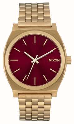 Nixon Time teller goudkleurige oxblood sunray wijzerplaat A045-5098-00