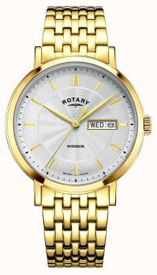 Rotary Windsor geel verguld roestvrijstalen horloge GB05423/02