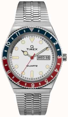 Timex Q diver geïnspireerde sst kast witte wijzerplaat sst band TW2U61200