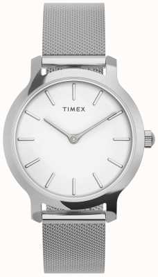 Timex Transcend 31 mm zilverkleurig gaas TW2U86700