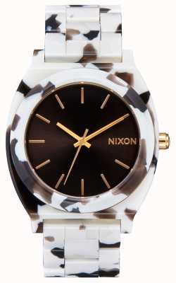 Nixon Uniseks | tijdteller | witte schildpad | zwarte wijzerplaat | acetaat A327-2882-00